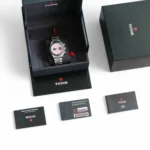 Tudor Black Bay Chrono Pink Dial Full Box set with papers at calibre24