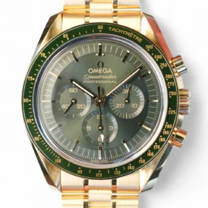 OMEGA SPEEDMASTER PROFESSIONAL MOONSHINE GOLD GREEN SUN-BRUSHED DIAL