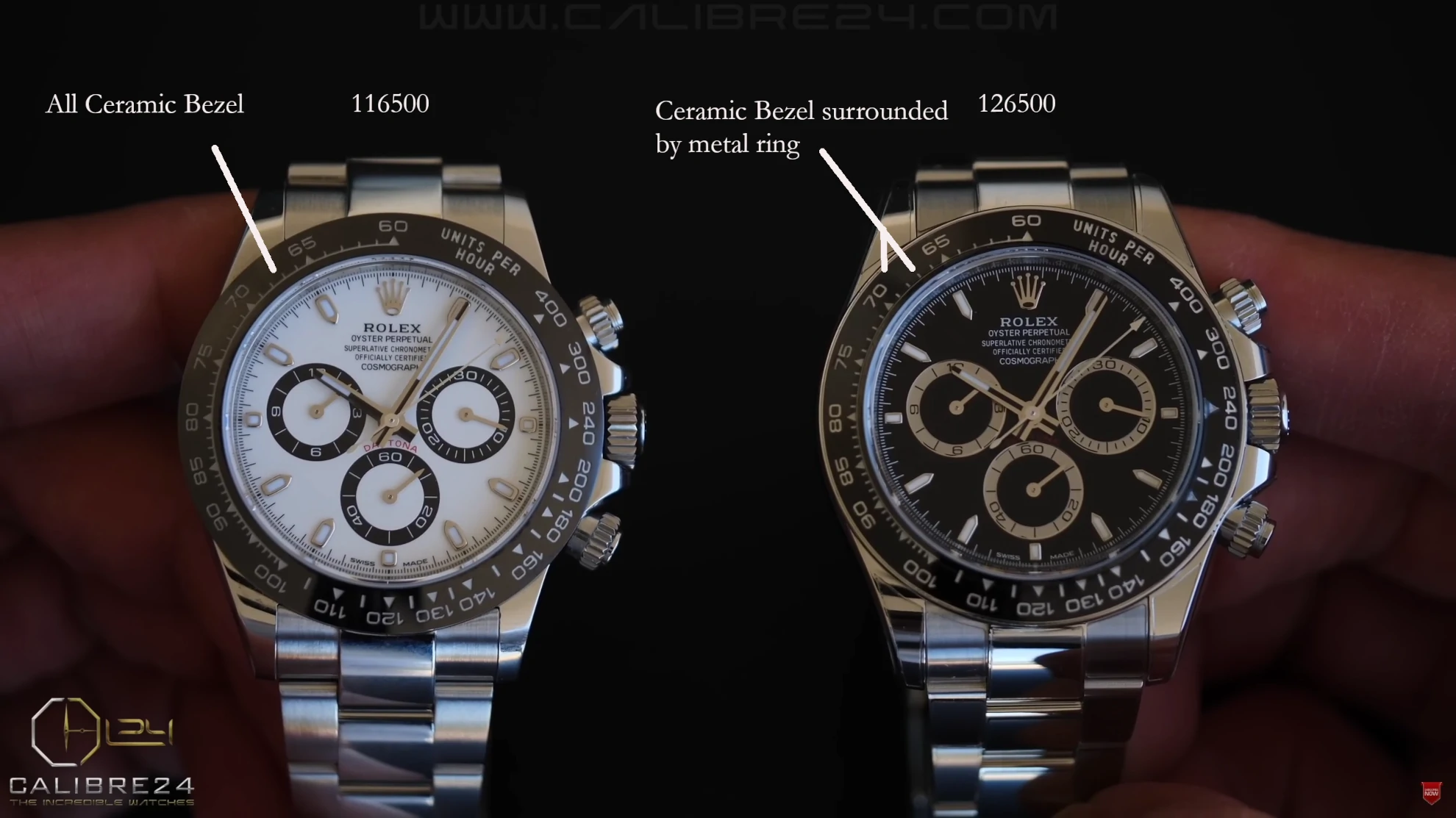 Rolex daytona 126500 vs 116500 bezel