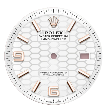 Intense white dial on Everose gold