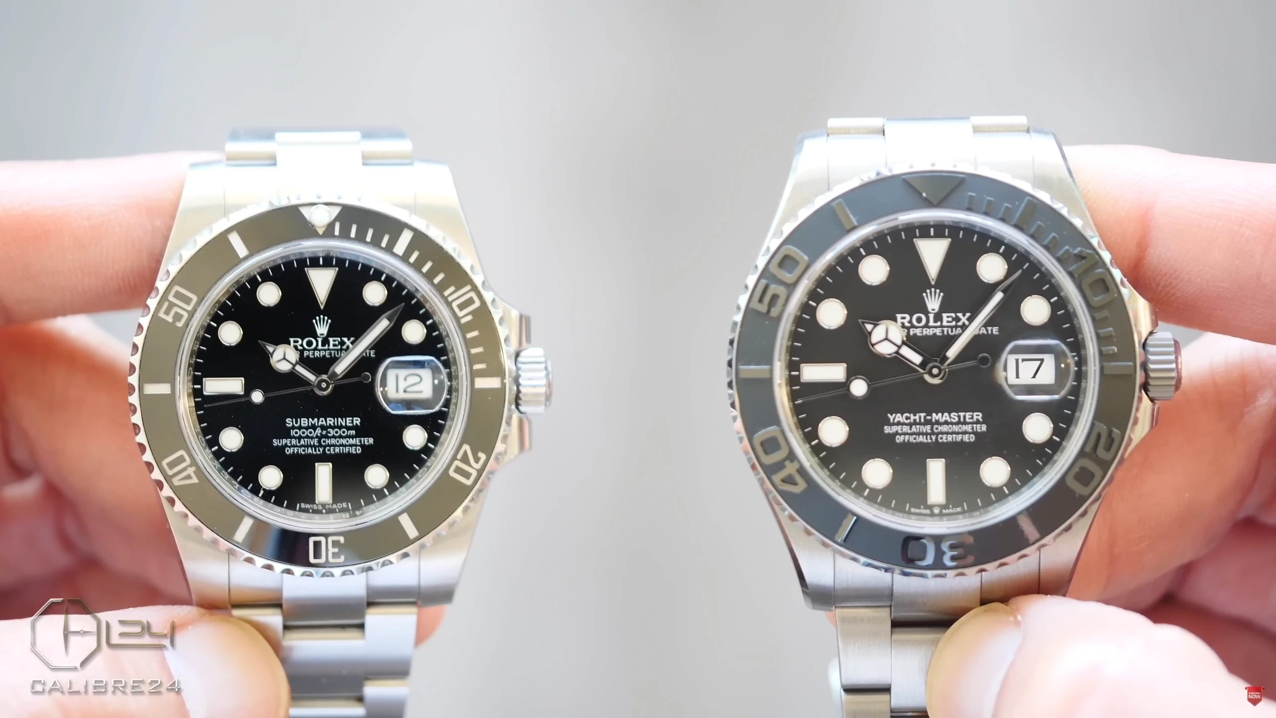Rolex Yact-Master titanium vs Rolex submariner 41 dial color difference