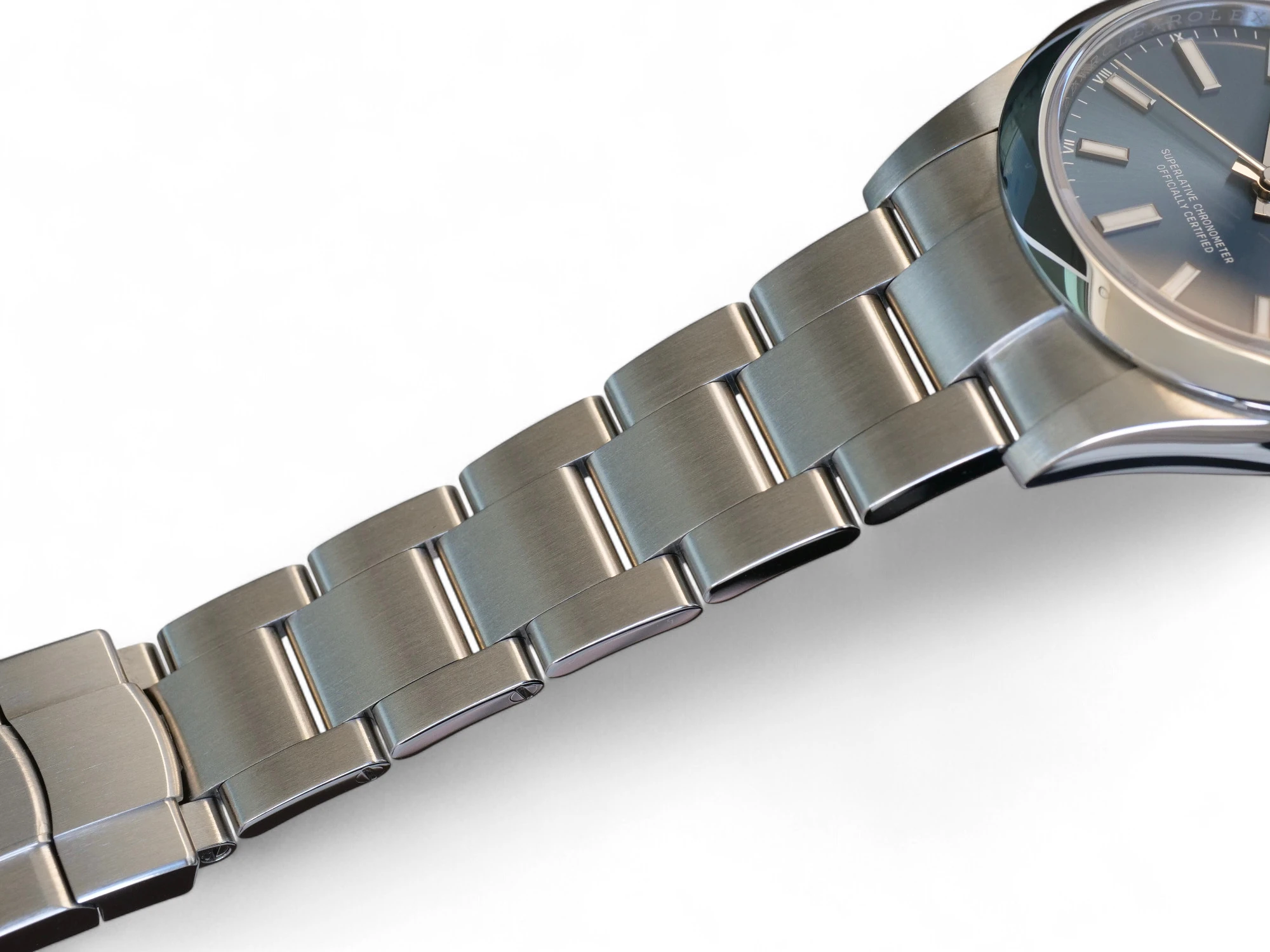 Rolex Oyster Perpetual 34 blue dial jubilee bracelet