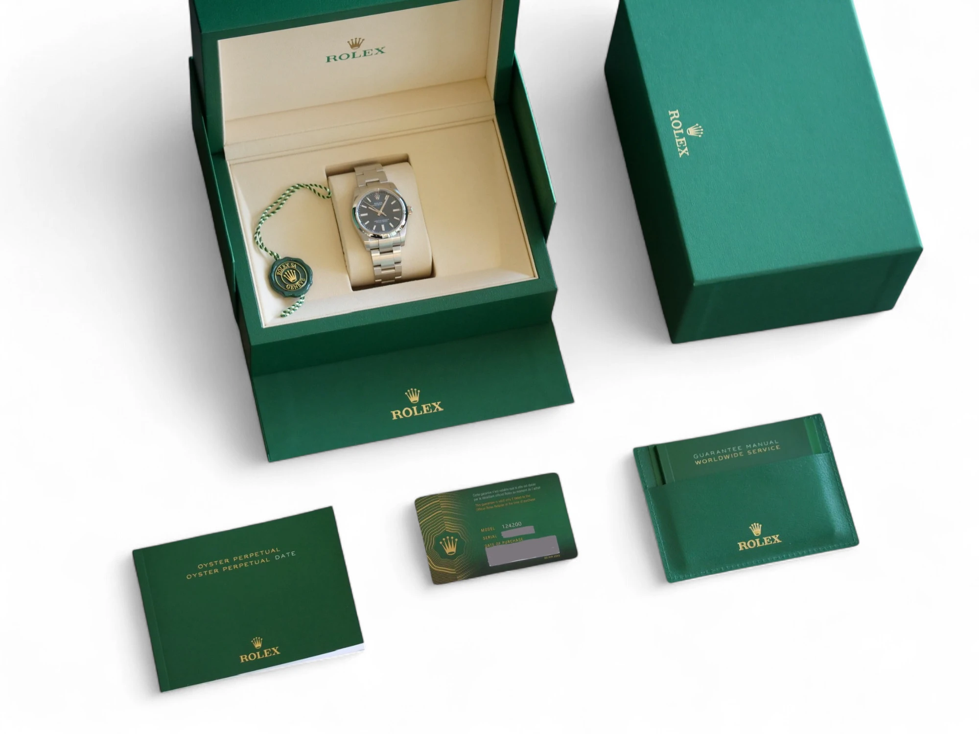 Rolex Oyster Perpetual 34 blue dial jubilee bracelet
