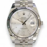 Rolex Datejust 41 Silver dial, fluted bezel 18k white gold, jubilee bracelet