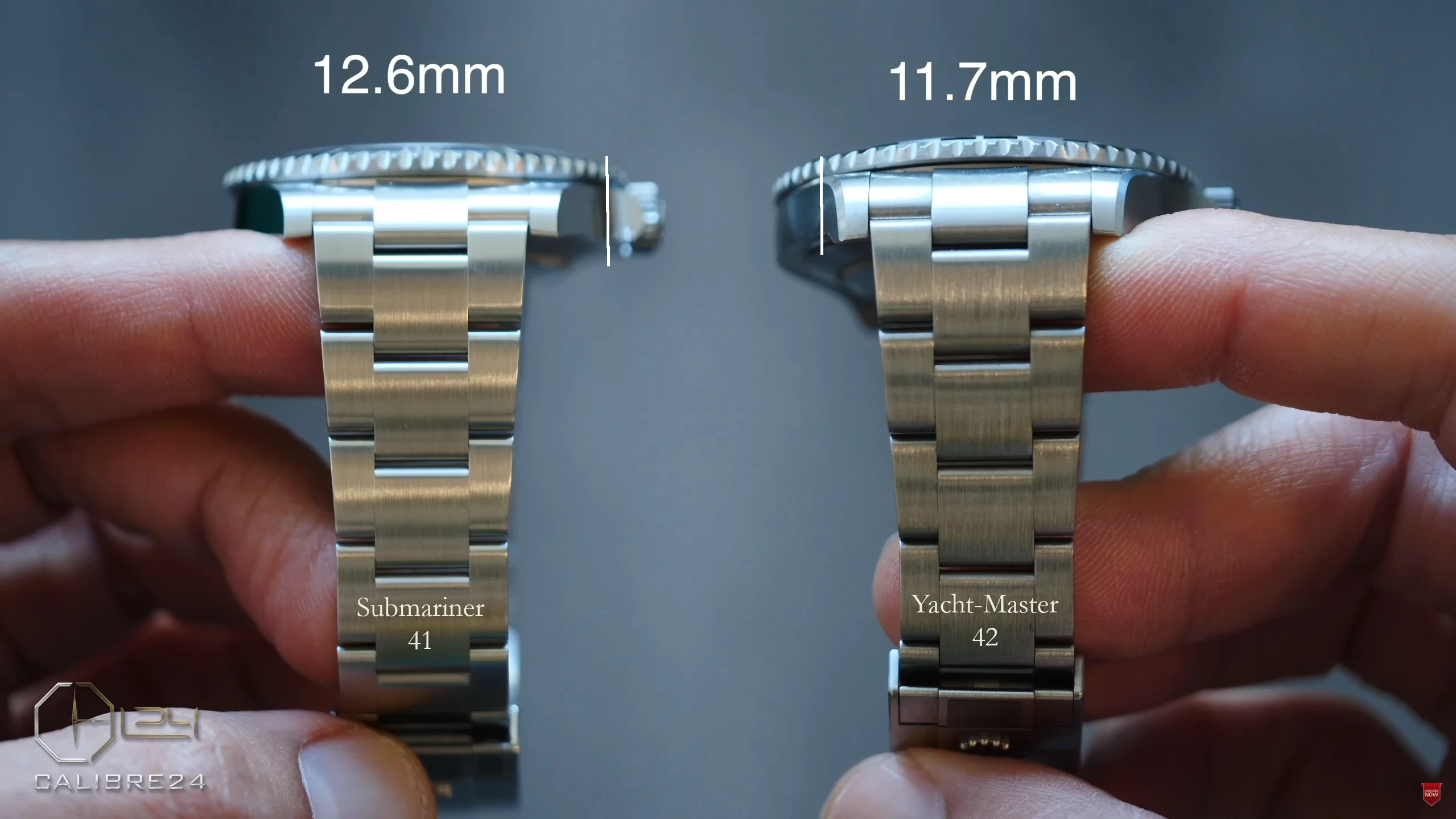 Rolex Yacht-Master 42 vs Submariner 41 thickness