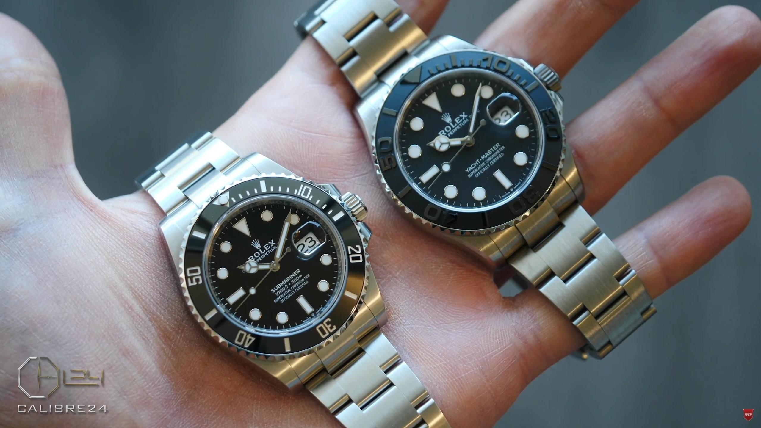 Yact-Master 42 vs Submariner 41 side by side