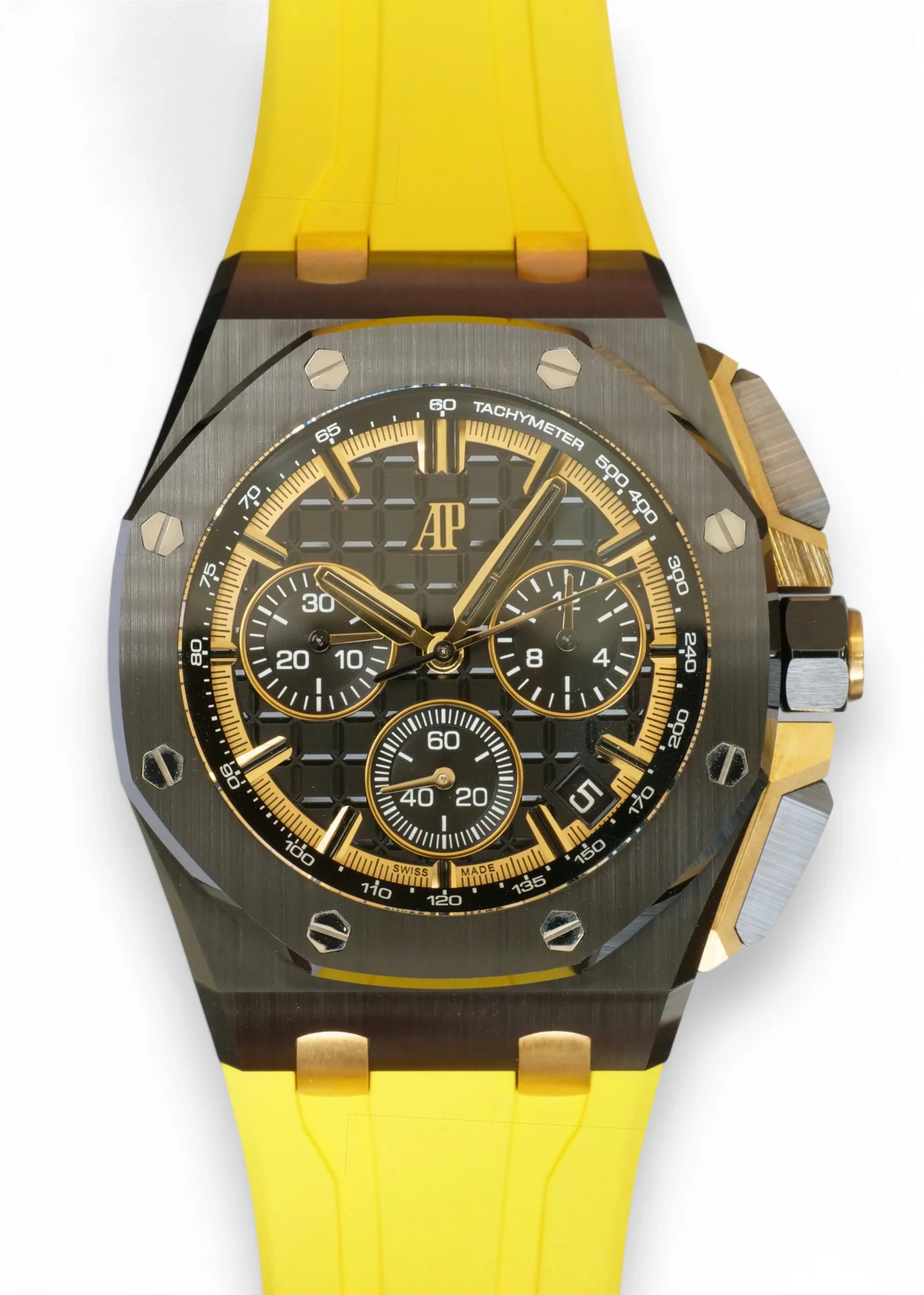 AP ROYAL OAK OFFSHORE 43MM BLACK CERAMIC AND YELLOW GOLD 26420CE