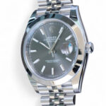 ROLEX DATEJUST 41 SLATE DIAL SMOOTH BEZEL JUBILEE BRACELET 126300