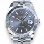 ROLEX DATEJUST 41 SLATE DIAL SMOOTH BEZEL JUBILEE BRACELET 126300