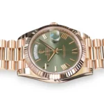 Rolex Day Date 2020 Olive Green Everose Gold Mint Condition Calibre24 full box set with NFC card and hang tag