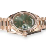 Rolex Day Date 2020 Olive Green Everose Gold Mint Condition Calibre24 full box set with NFC card and hang tag