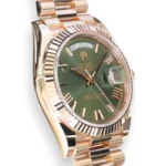 Rolex Day Date 2020 Olive Green Everose Gold Mint Condition Calibre24 full box set with NFC card and hang tag
