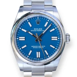 Rolex Oyster Perpetual 41 Med blue Dial 2025 Full box set with papers for sale calibre24