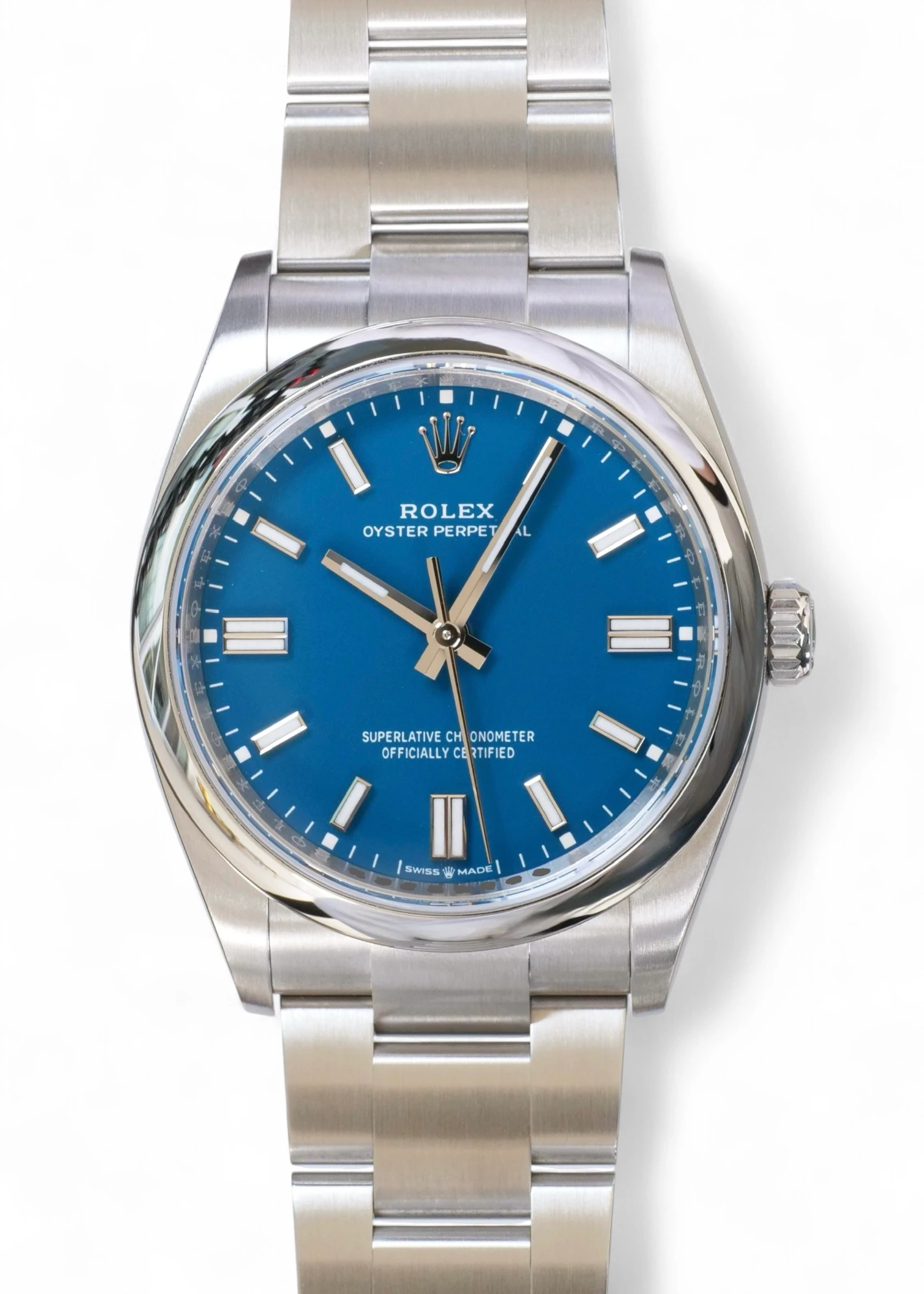 Rolex Oyster Perpetual 36 Med blue 126000 for sale full box setr Brand New calibre24