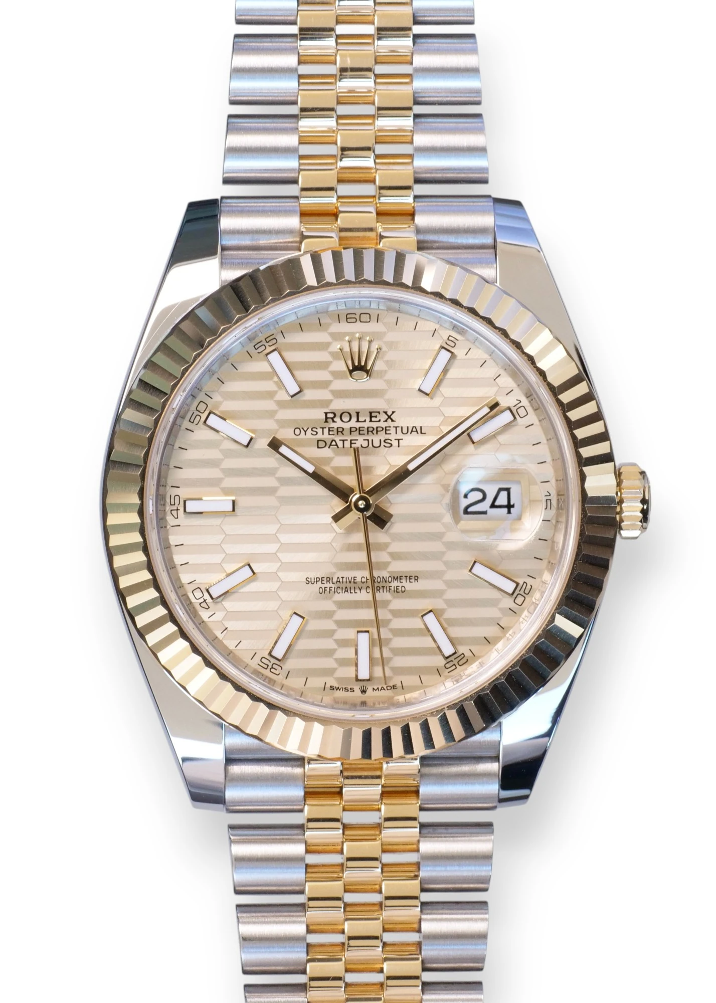 Rolex Datejust 41 Golden Fluted-Motif dial