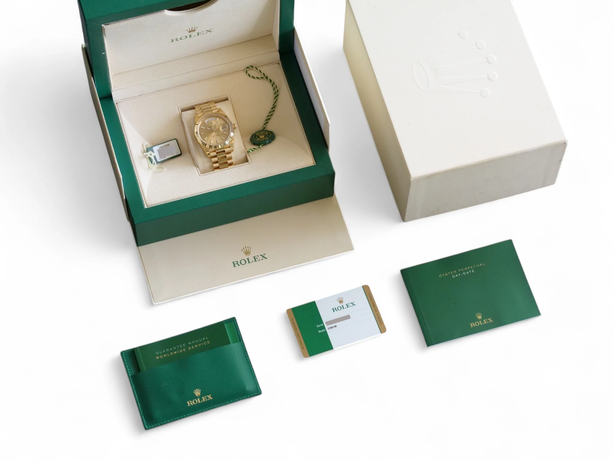 Rolex Day-Date 40 Yellow gold Champagne Dial 2016 unused unworn factory stickered for sale at calibre24.com.au