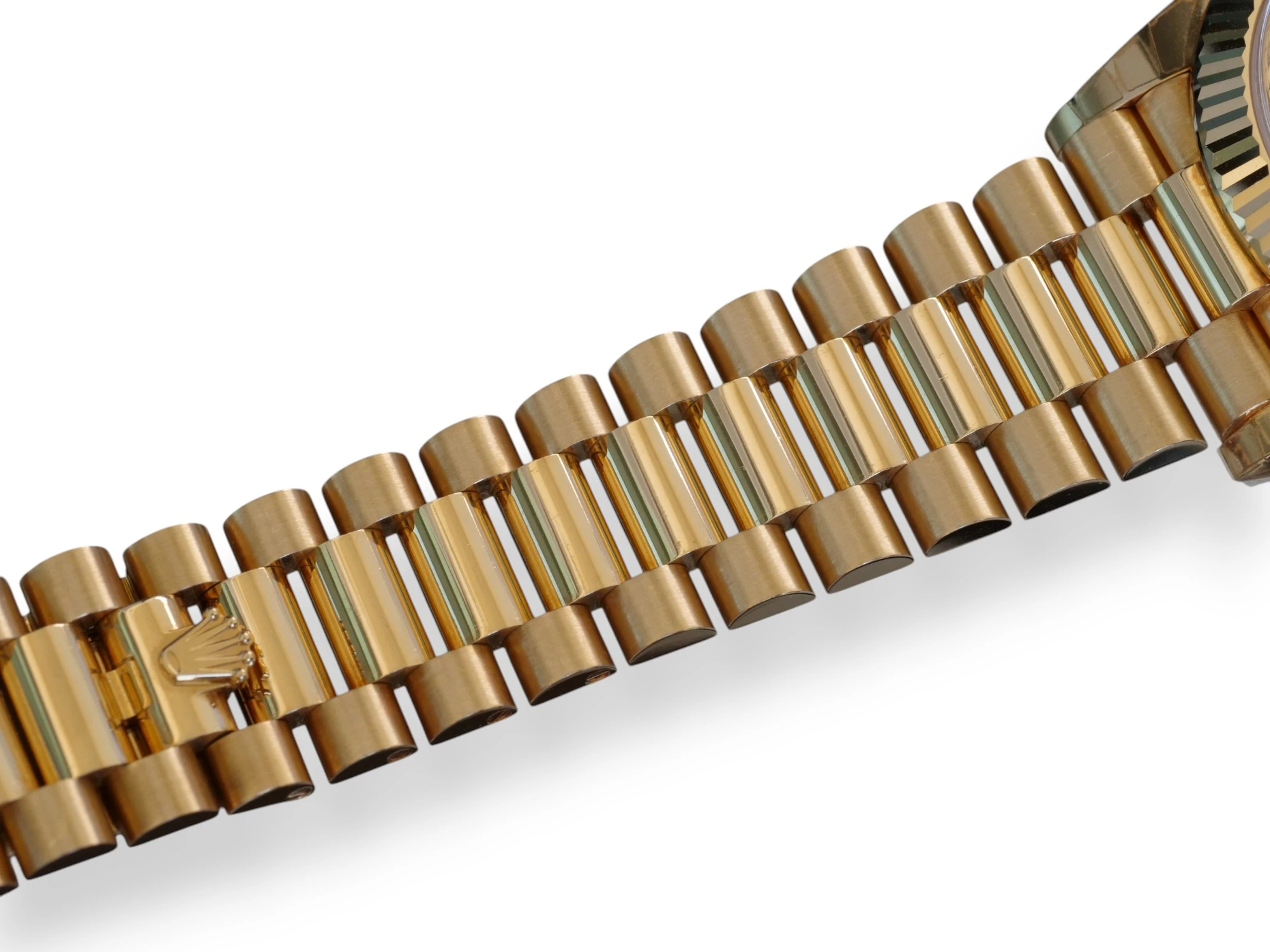 Rolex Day-Date 40 Yellow gold Champagne Dial 2016 unused unworn factory stickered for sale at calibre24.com.au