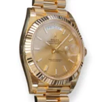 Rolex Day-Date 40 Yellow gold Champagne Dial 2016 unused unworn factory stickered for sale at calibre24.com.au